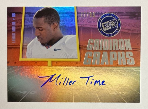 Lamar Miller 2012 Press Pass Gridiron Graphs AUTO INSCRIPTION MILLER TIME 1/1 - Picture 5 of 8