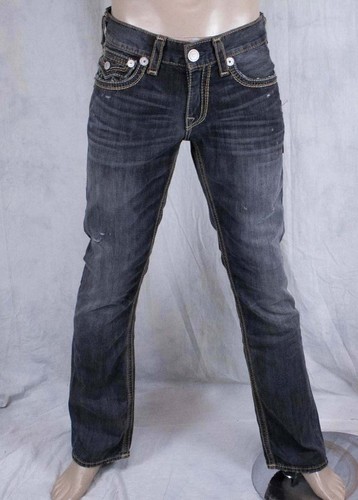 True Religion brand Jeans Ricky brown grey Big QT anol dust road M08859CV1 - Picture 2 of 11