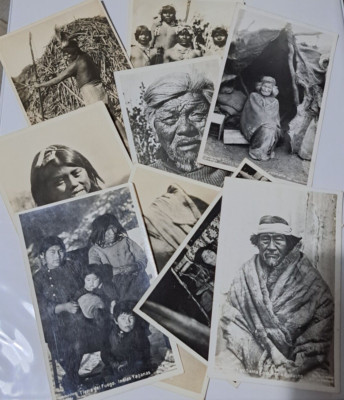 postcard lot indian indios argentina vintage antique photo