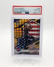 2020-21 Mosaic Kevin Durant Black Gold Choice /8 PSA 10