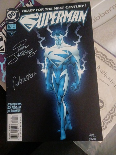 Signed Superman 123 Dc Comics 1997 Glow In The Dark Cover Ebay 
