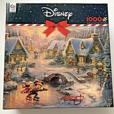 Ceaco Jigsaw Puzzle Disney Mickey Minnie Kinkade Complete 1000 Pieces 2017