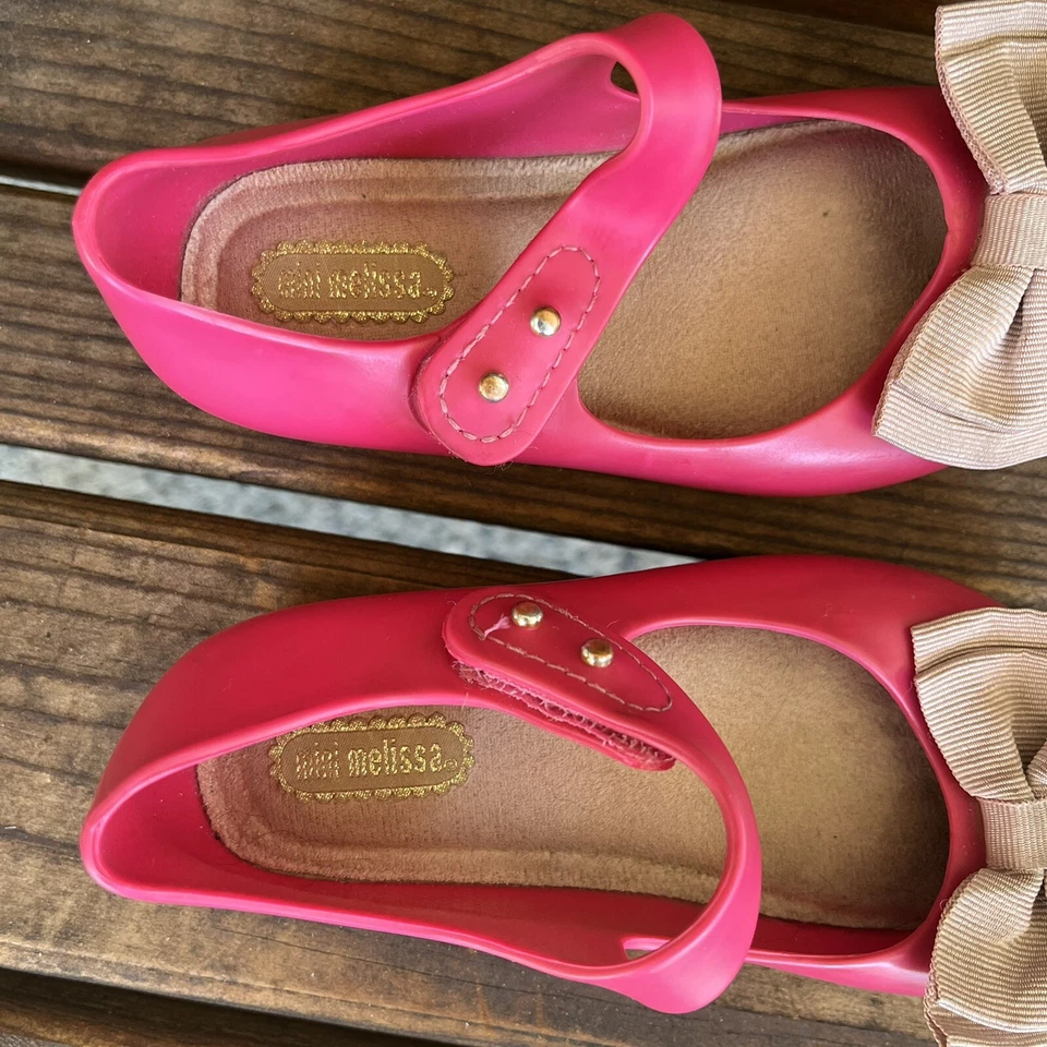 Мини Melissa розовый Ultragirl сладкий бант Мэри Джейн туфли ребенка ясельного возраста девочек размер 8 - Изображение 4 из 4