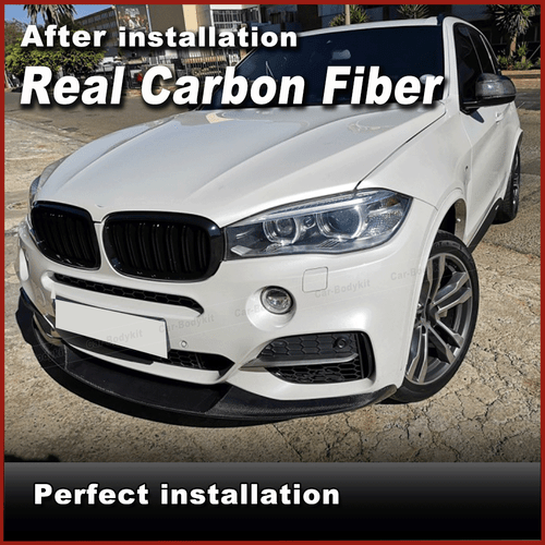 Labio delantero de carbono divisor labio alerón delantero se adapta a BMW X5 F15 paquete M 14-18 - Imagen 2 de 12