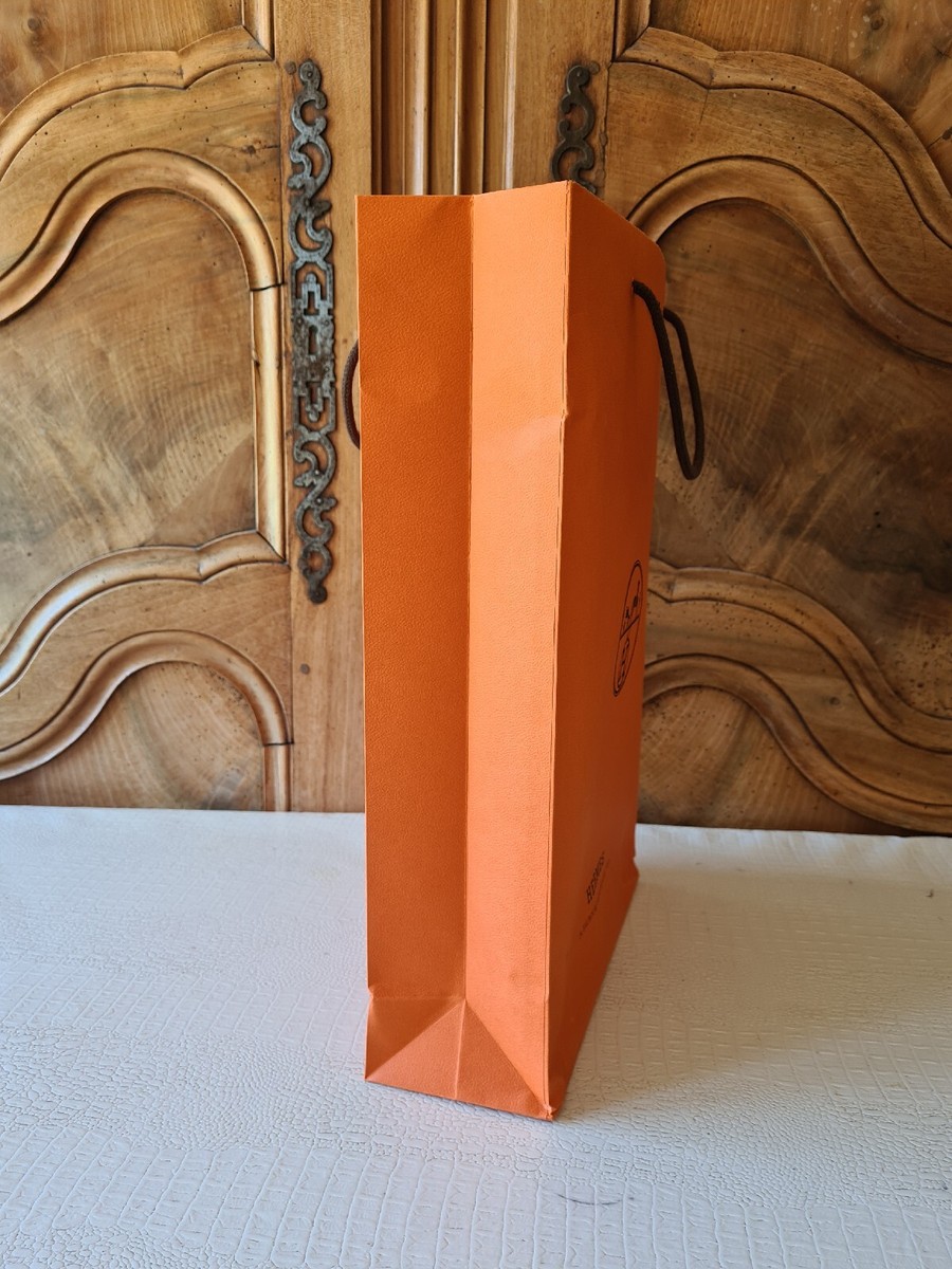 HERMES SAC Shopping Carton Papier Orange - Cadeau Emballage EUR 15,00 - FR