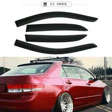 Fits Honda Accord 2003-2007 Mugen Style Window Visors Vent Rain Guards Deflector
