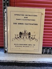 Coltivatore Allis Chalmers Istruzioni Operative Ricambi Illustrazione Serie 500