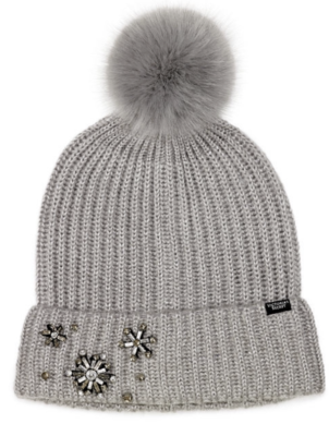 Victoria\'s Secret Snowflake Sparkle Pom Pom Beanie Victoria main image 3