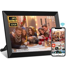 WiFi Digital Photo Frame with 10.1" HD Touch Screen Auto-Rotate and 32GB