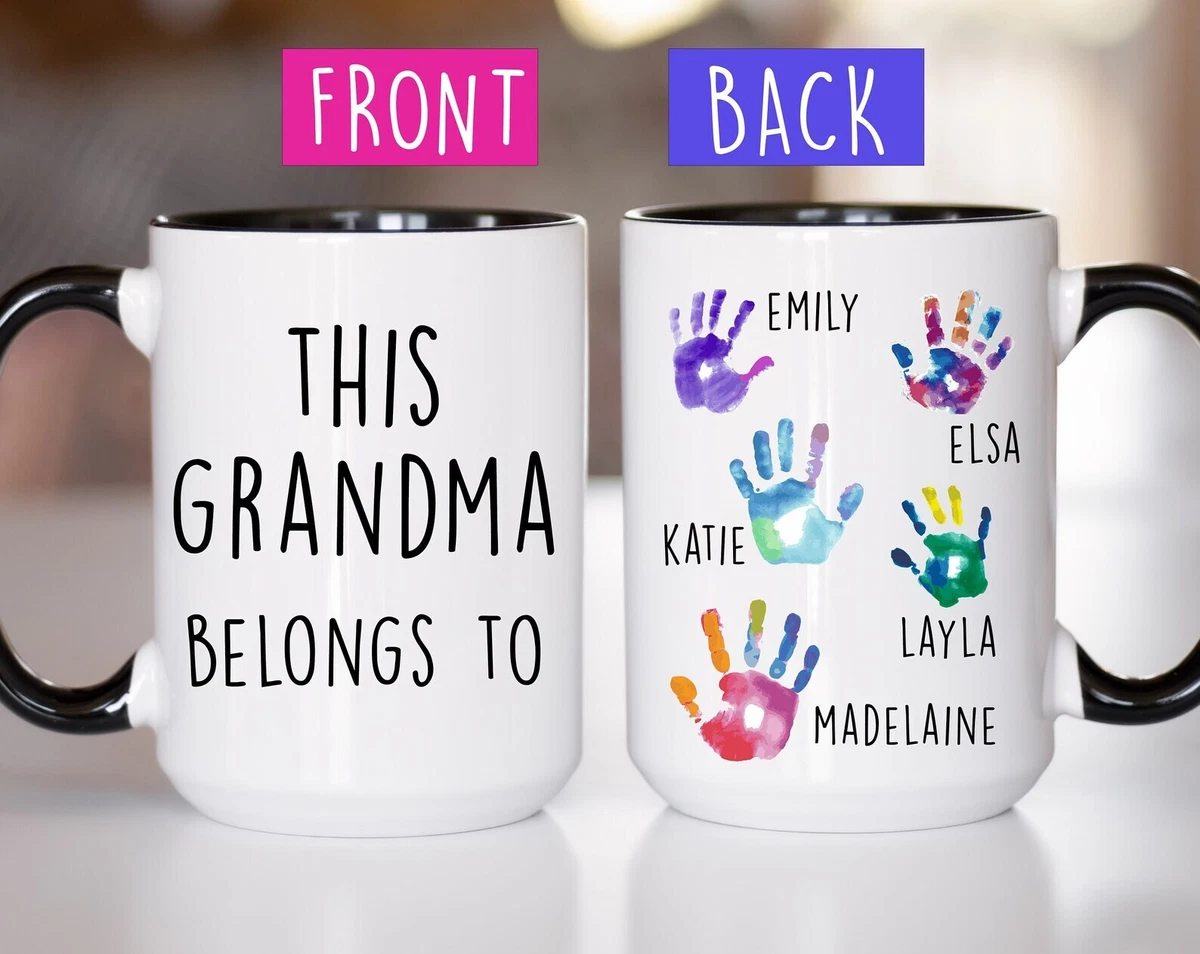 Grandma mug, Personalized mug with names, Grandmother gifts