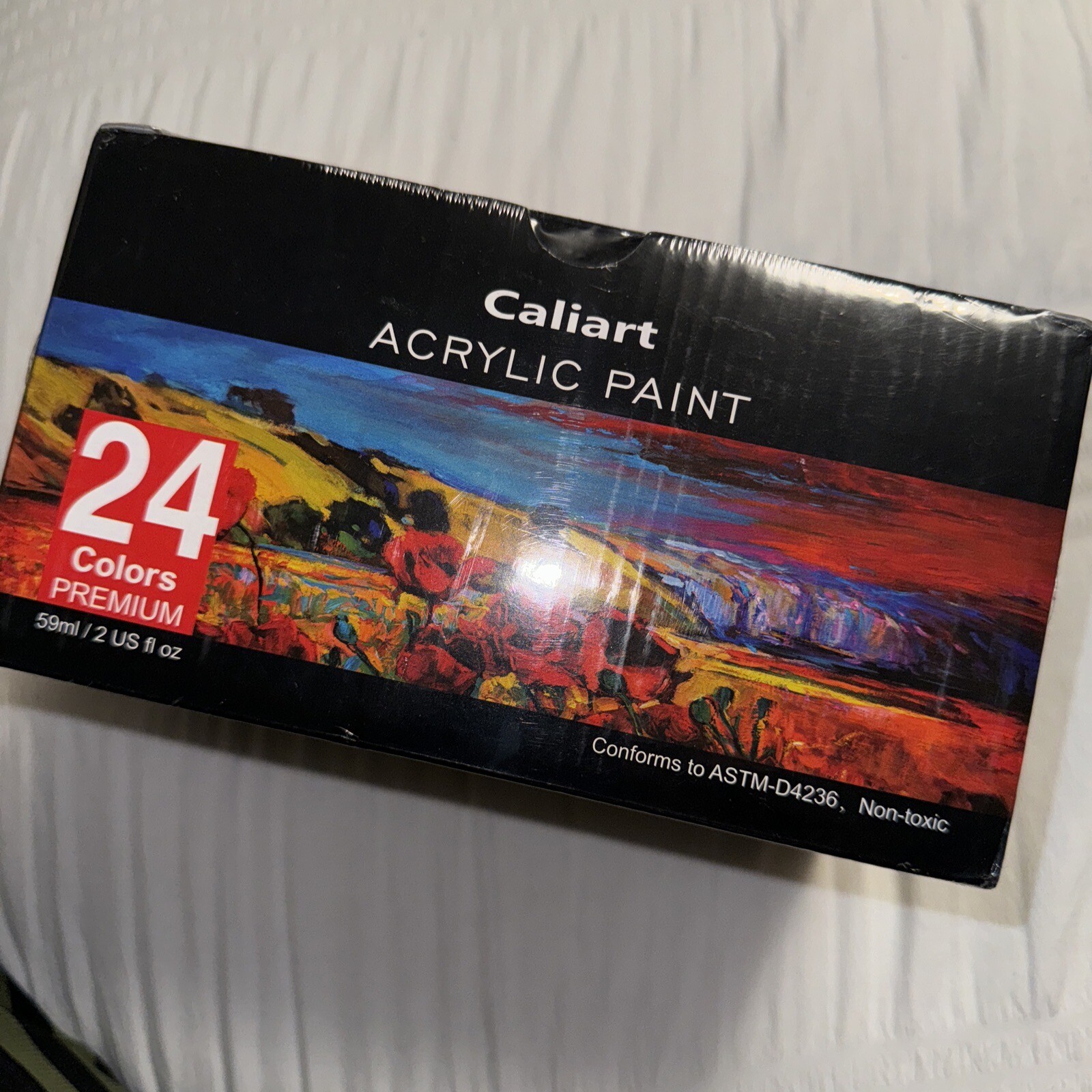 Caliart Acrylic Paint Set 24 Classic Colors 59ml 2oz Art Craft Paints