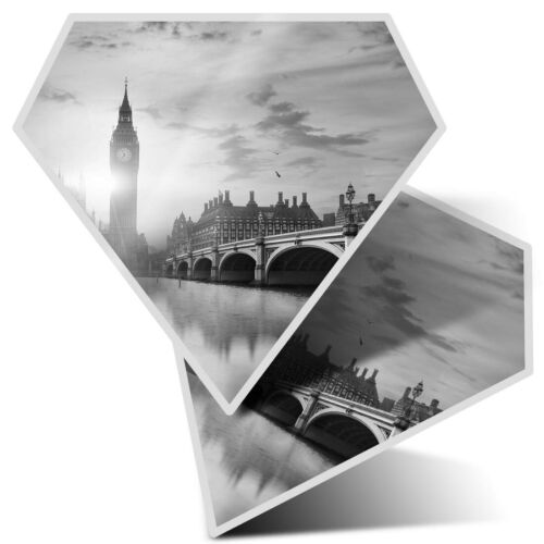 2 x naklejki diamentowe 7,5cm BW - Big Ben Westminster Bridge London #42560 - Zdjęcie 1 z 9