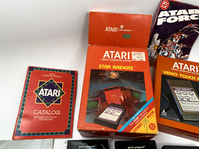 Atari 2600 Games Lot of 6 Plus Video Touch Pad Vintage Space