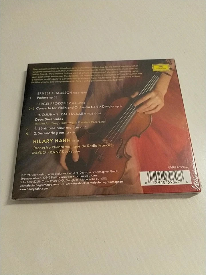 CD * HILARY HAHN - PARIS, DEUTSCHE GRAMMOPHON * DIGIPAK NEU (OVP) - Bild 2 von 2