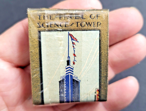 Century of Progress Chicago Worlds Fair Matchbook c1933 HALL OF SCIENCE TOWER - Picture 3 of 13
