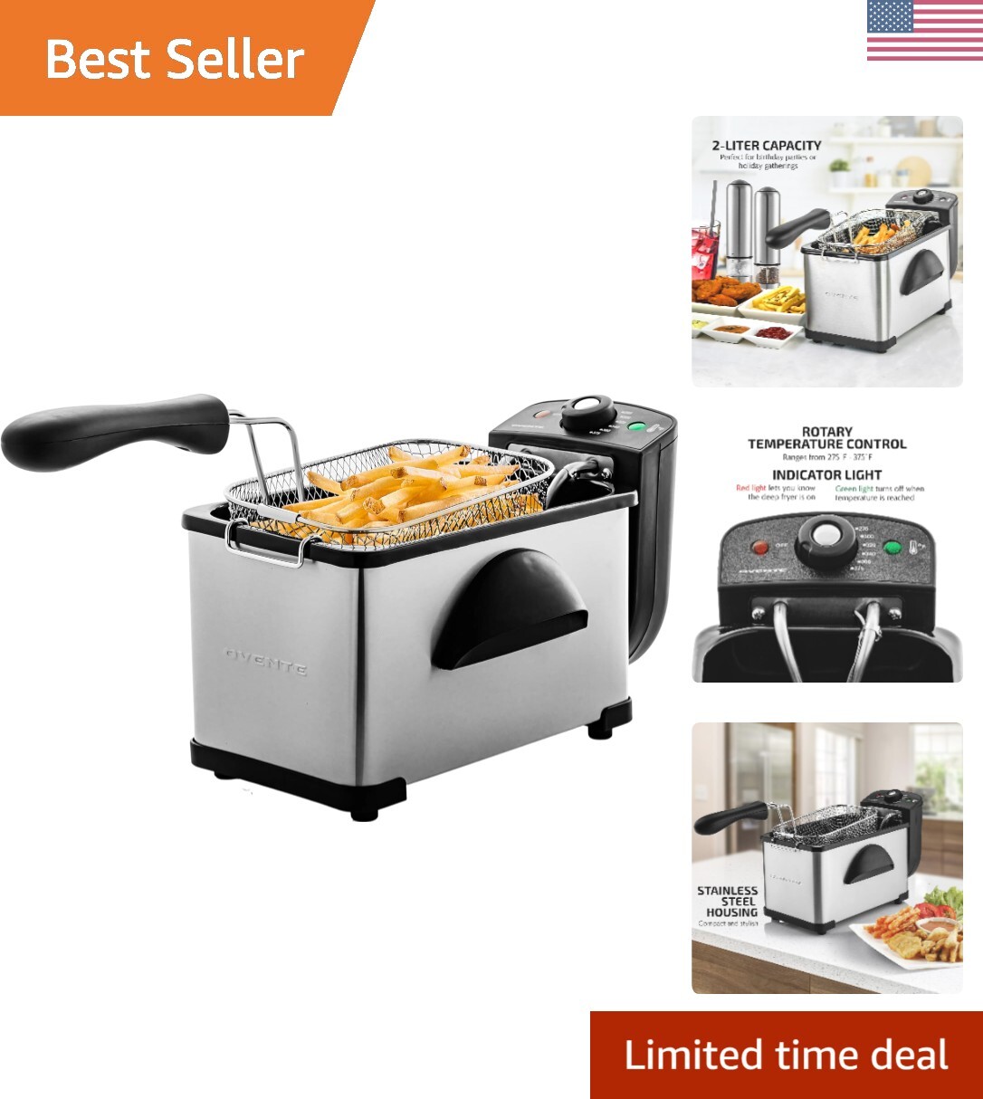 - 2l Capacity, 1500w - Stainless Steel Design