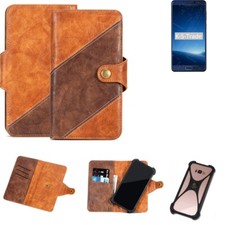 Mobile Phone Sleeve for Cubot A5 Wallet Case Cover Smarthphone Braun 