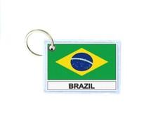 Keychain Double-Sided Print Flag BR Brazil