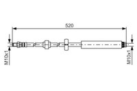 Bosch 1987481436 Bremsschlauch 498 Mm FüR DS 3 Citroen C3 C4 Cactus DS3 Peugeot