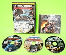 Vintage PC Video Games- Star Wars Empire at War + Republic Commando