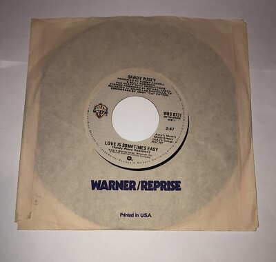 Sandy Posey Love Is Sometimes Easy/I Believe In Love 45 RPM Record '79 Excellent