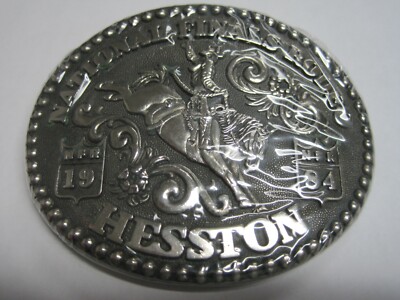 National Finals Rodeo (NFR) 1984 Hesston Vintage belt buckle in shrink wrap NWT National Finals Rodeo (NFR) 1984 Hesston Vintage belt buckle  main image 4