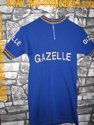 Maillot Cycliste Vintage Laine – GS Peugeot – Années 70 – Pour Eroica
