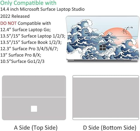 Sticker Skin for 2022 Released 14.4 inch Microsoft Surface Laptop Laptop Decal S