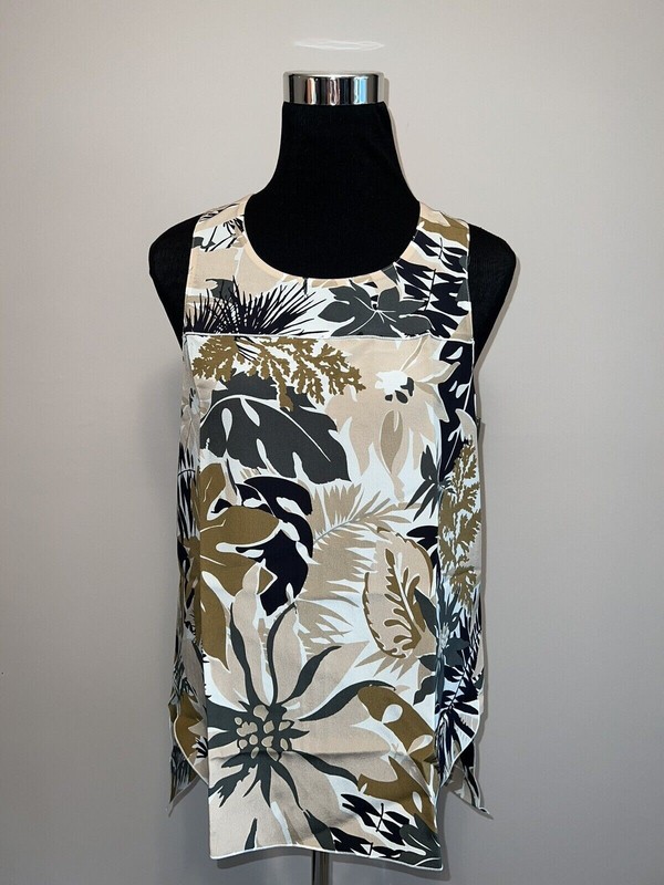 $295 NWT Rag & Bone PATRICIA Silk Spruce Combo Tropical Multi Color Top sz M