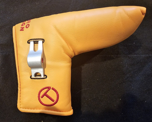 Selten Scotty Cameron Circle T Studio Design gelber Putter Headcover mit Divot Tool