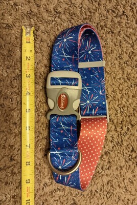 Sublime HD Two Sided Large Breed Dog Collar Fancy Fireworks Pattern New