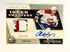  2006-07 SP Game Used Inked Sweaters #ISCH Chris Higgins /100 Auto Canadiens