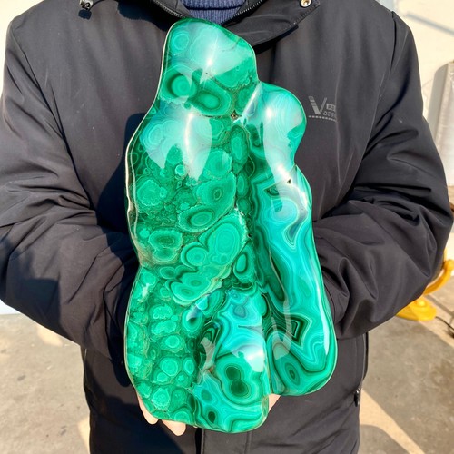 11.6LB Natural chrysocolla/Malachite transparent cluster rough mineral sample - Picture 14 of 21
