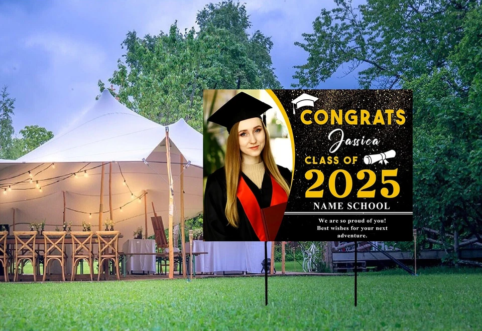 Personalized 2025 Graduation Decorations-Congrats Grad Yard Sign Decoration - Image 3 of 4