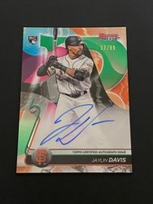 2020 Bowman's Best Jaylin Davis Rookie Green Auto 17/99 San Francisco Giants