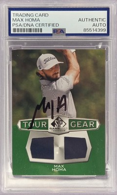 Max Homa Signed 2024 SP Game Used Tour Gear PSA Slabbed Golf Card