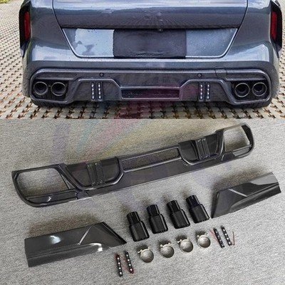 For BMW X6 F96 M Competition Real Carbon Fiber Rear Bumper Diffuser Splitter Lip