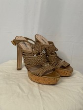 Miu Miu Twine Cork 5.5 Heels Pumps size 40, USA 8 Narrow
