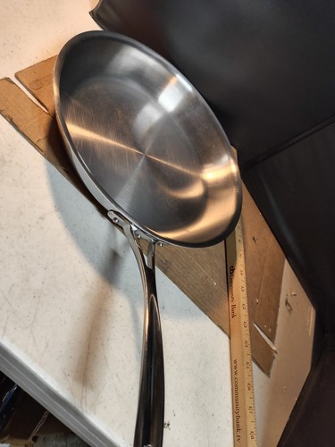 Used Calphalon Model 1392 12” 0512713 Stainless Steel Frying Cooking Pan Skillet