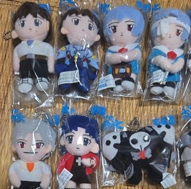 Sega Neon Genesis Evangelion Plush Keychain 13 Types Felt Mascots Set