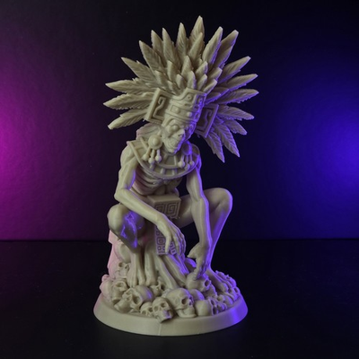 #ad Mictlantecuhtli Aztec God of Death Statue – 3D Printed – Mayan Mythology Decor $14.99