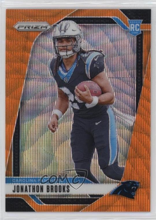 2024 Panini Prizm Rookies Orange Wave 49/60 Jonathon Brooks #357 Rookie RC 18rw