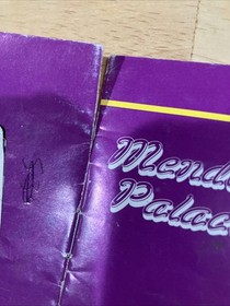 Mendel Palace Nintendo NES Instruction Manual Only