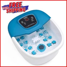 FOOT SPA BATH MASSAGER Heat Bubbles Vibration Pedicure Feet Warm Stress Relief