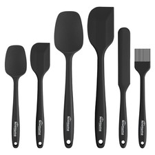 6PCS Silicone Spatulas Food Grade Heat Resistant Rubber Spatula Set Kitchen
