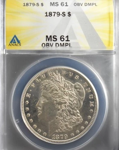 1879-S $1 Morgan Silver Dollar ANACS MS 61 | Obv DMPL Uncirculated UNC