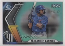 2022 Bowman Chrome Scouts Top 100 Aqua Refractor 12/125 Alexander Canario pe8