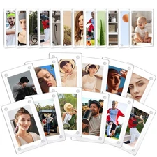 ® 24 Pack Acrylic Fridge Magnetic Frames, Mini Acrylic Photo Picture Frames D...