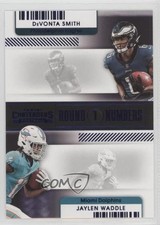 2021 Panini Contenders Round Numbers Sapphire DeVonta Smith Jaylen Waddle 3t1