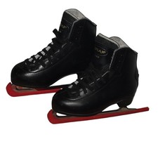 Graf 500 Figure Ice Skates Black Junior UK 12 With Blade Guards